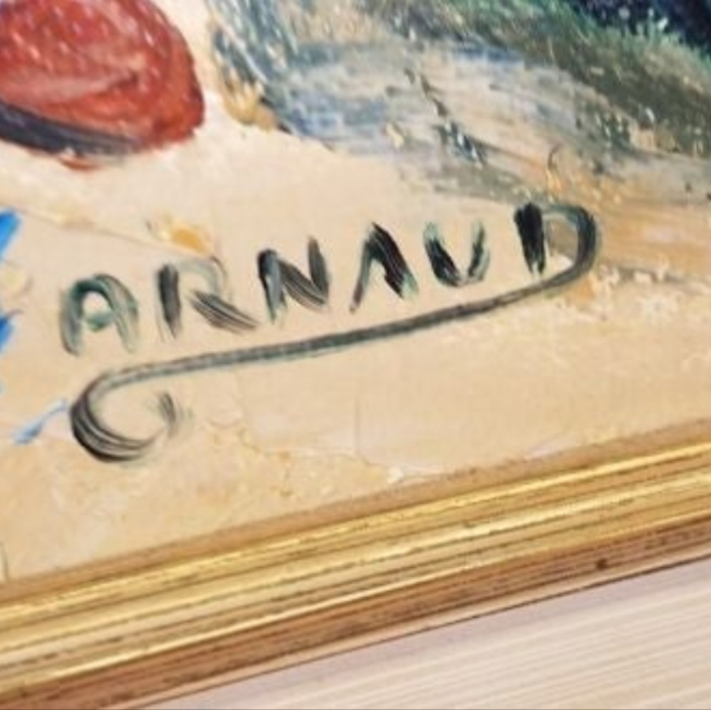 Framed Artwork with Farmers in Field - Picture 2 of 3